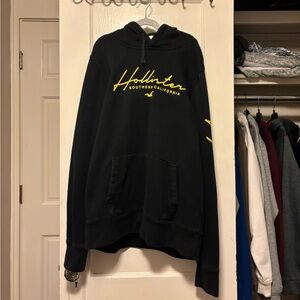 Hollister hoodie black and yellow
